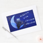 Dream Binnen een Dream Owl en maan Rechthoekige Sticker (Envelop)