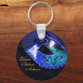 Dream Blue Masquerade Mask Inspirerend Sleutelhang Sleutelhanger (Voorkant)