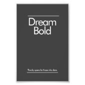 "Dream Bold” Minimalist Office Poster (Voorkant)