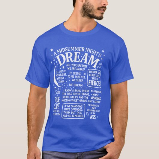 Dream Bold - Shakespeare Magic T-shirt (Voorkant)