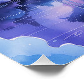 Dream Bridge – Surreal Watercolor Night Poster (Coin)