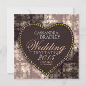 Dream Bubbles Chocolate Wedding Invitations (Devant)