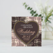 Dream Bubbles Chocolate Wedding Invitations Kaart (Staand voorkant)