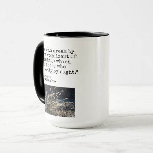 Dream by Day, Edgar Allen Poe citeert: Mok (Voorkant links)