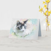 Dream Cat wenskaart Kaart (Gele Bloem)