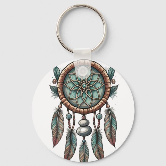 Dream Catcher Aluminium Circle Sleutelhanger (Voorkant)