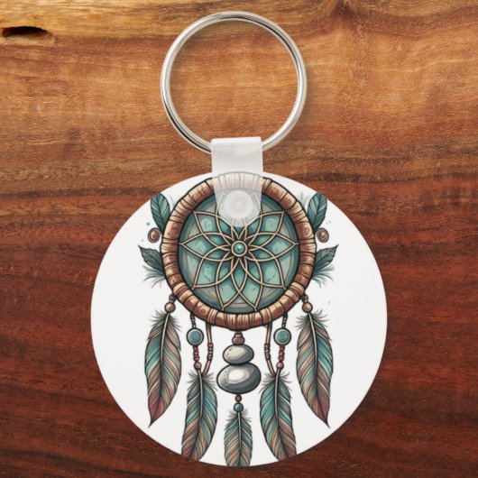Dream Catcher Aluminium Circle Sleutelhanger (Achterkant)