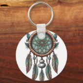 Dream Catcher Aluminium Circle Sleutelhanger (Voorkant)