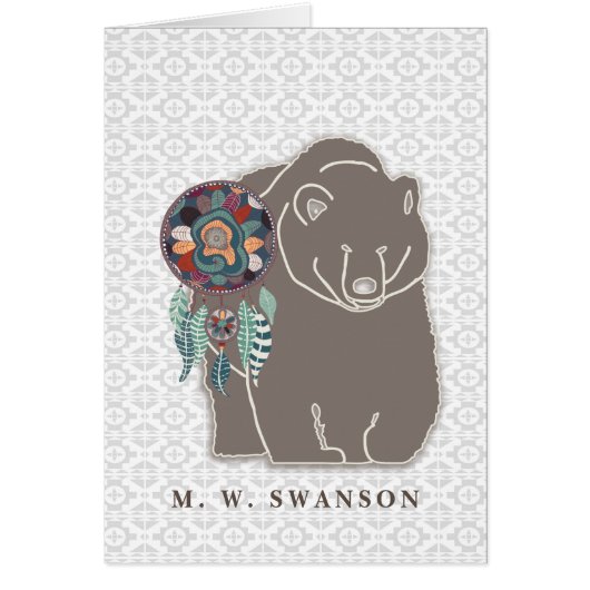 Dream Catcher avec ours Brown Amérindien (Devant)