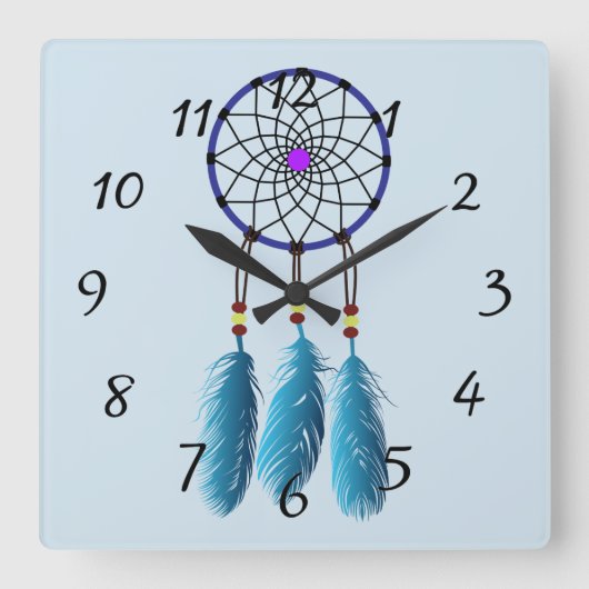 Dream catcher Background Vierkante Klok (Voorkant)