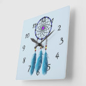 Dream catcher Background Vierkante Klok (Hoek)