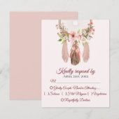 Dream Catcher | Boho Wedding Response Kaarten RSVP Kaartje (Voorkant / Achterkant)