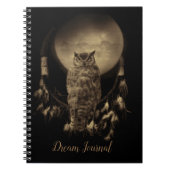 Dream Catcher Dream Journal avec hibou (Devant)