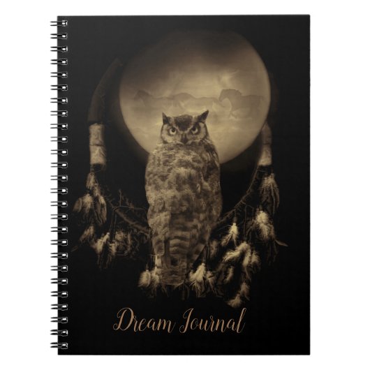 Dream Catcher Dream Journal met Owl Notitieboek (Voorkant)