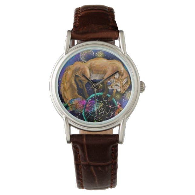 Dream Catcher Fox Horloge (Voorkant)