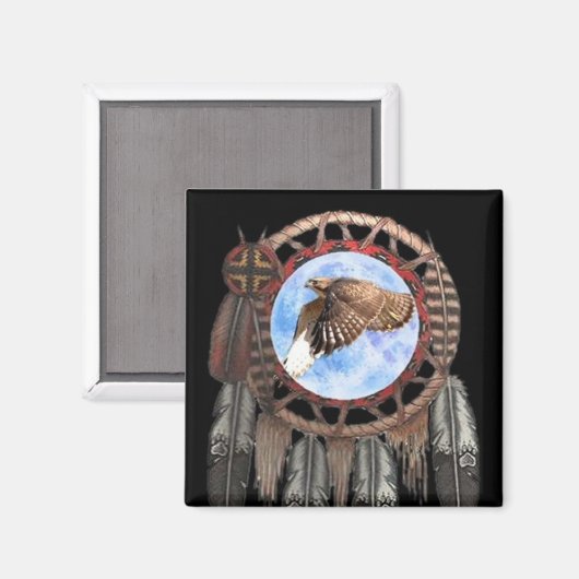Dream Catcher Hawk Magnet (Recto/Verso)