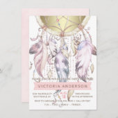 Dream Catcher Invitations de fête d'anniversaire (Devant / Derrière)