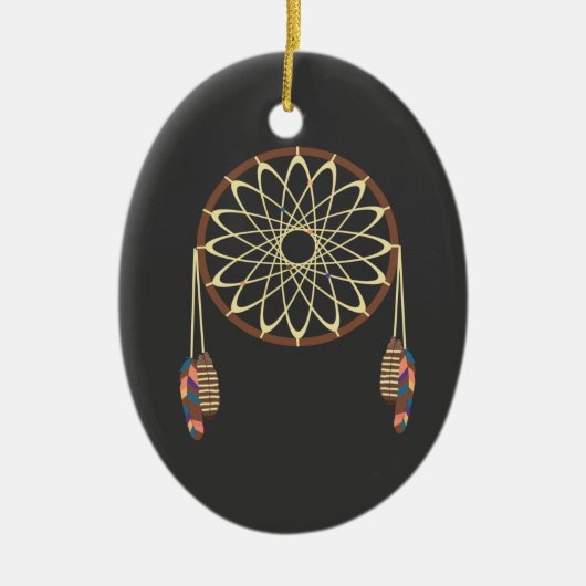 Dream Catcher Keramisch Ornament (Voorkant)