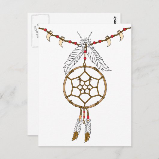 Dream Catcher Ketting Briefkaart (Voorkant / Achterkant)