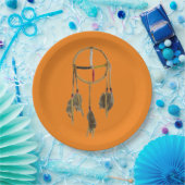 Dream Catcher Oranje groot Bord papier (Feest)