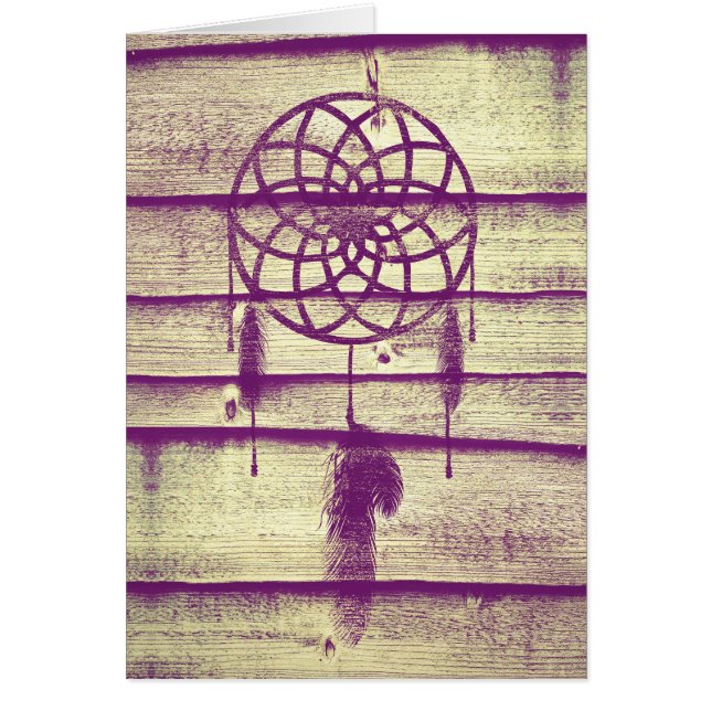 Dream Catcher Paars Wood (Voorkant)