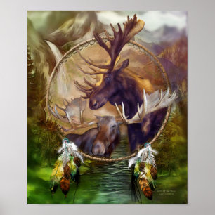 Dream Catcher - Poster D'Art Spirit Of Moose