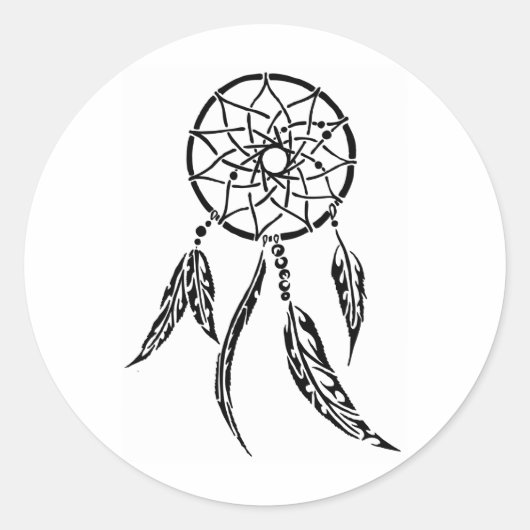 Dream Catcher Ronde Sticker (Voorkant)