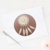 Dream catcher ronde sticker (Envelop)