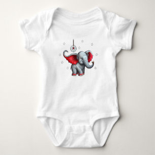 Dream Catcher Schattigee Baby Olifant. Transparant Romper