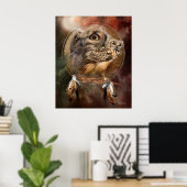 Dream Catcher Series-Spirit Of The Owl Poster (Bureau à domicile)