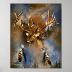 Dream Catcher Series-Spirit van het Elk Poster