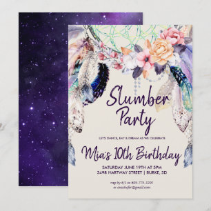 Dream-catcher Slumber Party Uitnodiging