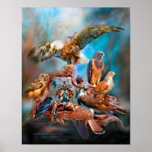 Dream Catcher_Spirit Birds Art Poster/Print Poster