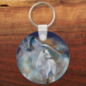 Dream Catcher - Spirit Wolf Art Sleutelhanger (Voorkant)