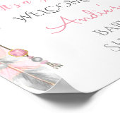 Dream Catcher Tribal Boho Affiche de bienvenue ros (Coin)