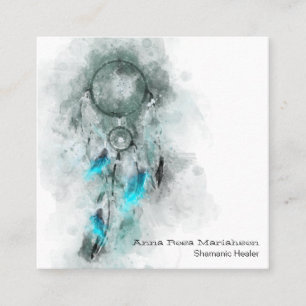 *~* Dream Catcher Tribal Sacred Shamen Shamanic Vierkante Visitekaartje