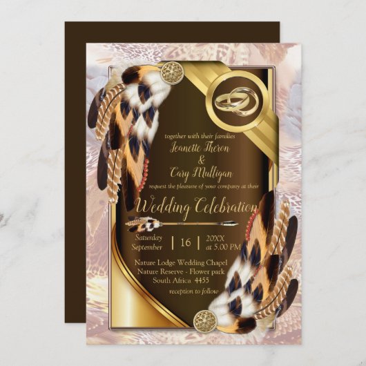 Dream Catcher Wedding Invitation Kaart (Voorkant / Achterkant)