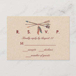 Dream Catcher Wedding RSVP Kaart