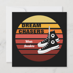 Dream Chasers Draag Sneakers Feestdagenkaart