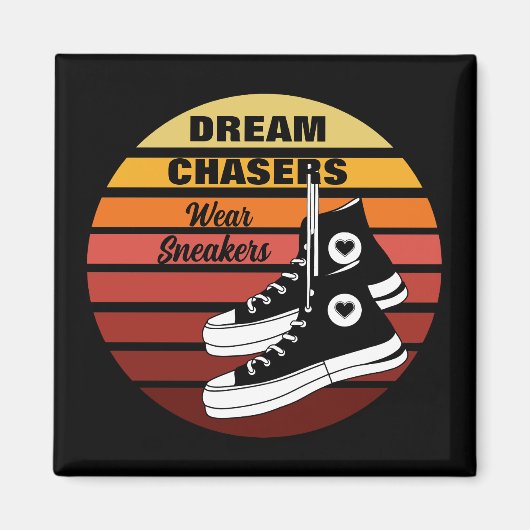 Dream Chasers Draag Sneakers Magneet (Voorkant)