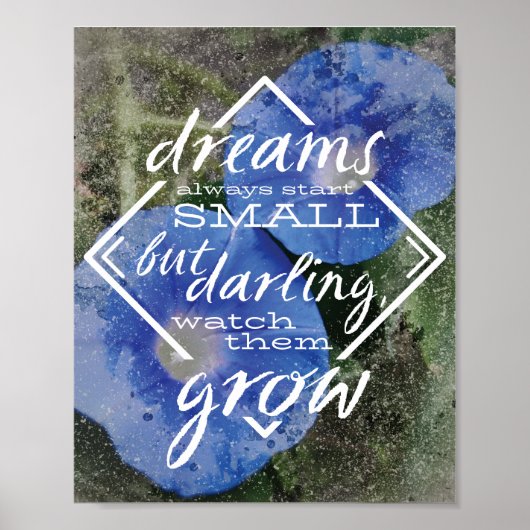 Dream citation inspirant poster rêve grand cadeau (Devant)