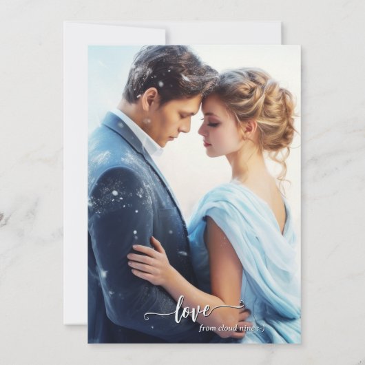 Dream Cloud Nine Angel Wings Wedding Kaart (Achterkant)