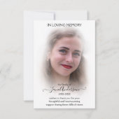 Dream Cloud Sympathy Funeral Photo Carte de remerc (Devant)