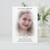 Dream Cloud Sympathy Funeral Photo Carte de remerc (Debout devant)