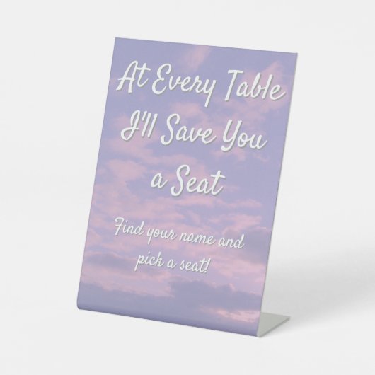 Dream Clouds Lover Seating Sign Reclamebord Met Voetstuk (Voorkant)