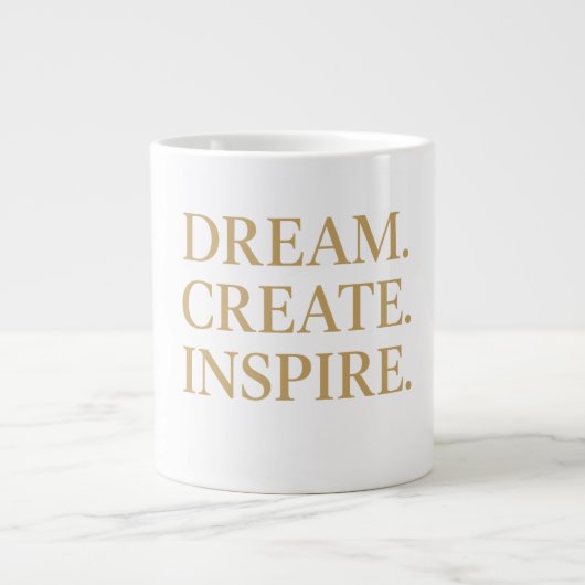 "Dream. Create ." Extra Grote Beker (Voorkant)