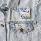 Dream Cruise Persoonlijke naampincode Vierkante Button 5,1 Cm (In situ)