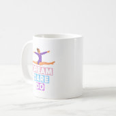 Dream Dare Do - Mug de gymnastique motivationnelle (Devant gauche)