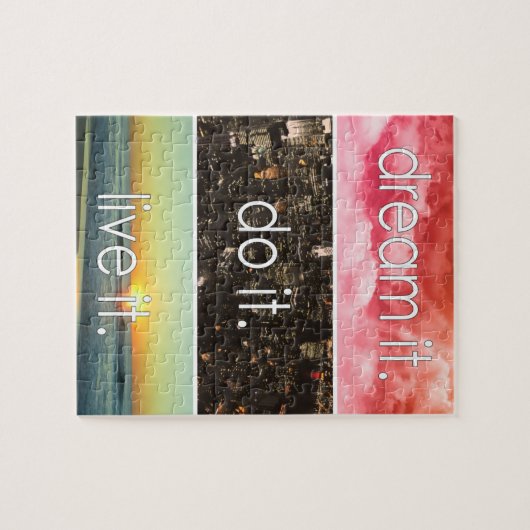 Dream dat het het Motivatie citaat van het Levende Legpuzzel (Horizontaal)