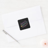 Dream dat het het zal bereiken vierkante sticker (Envelop)